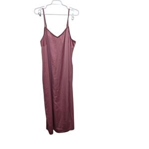 Lane Bryant Satin Midi Cami Dress Mauve Pink Plus 18/20